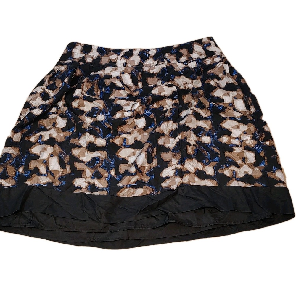 Dana Buchanon 100% Silk Mini Skirt Womens SZ 16 Lightweight Witchy Casual Lined